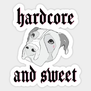 Pitbull: "Hardcore and sweet" Sticker